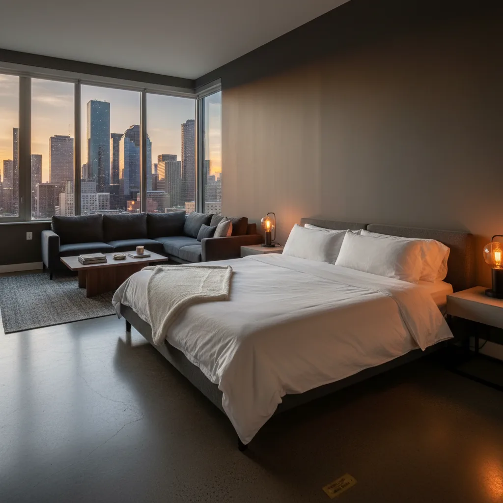 Luxury Houston loft prepared for Airbnb guest